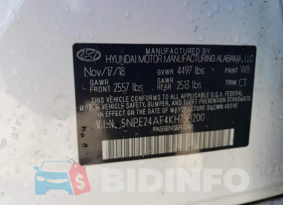 5NPE24AF4KH758200 Photo# 12
