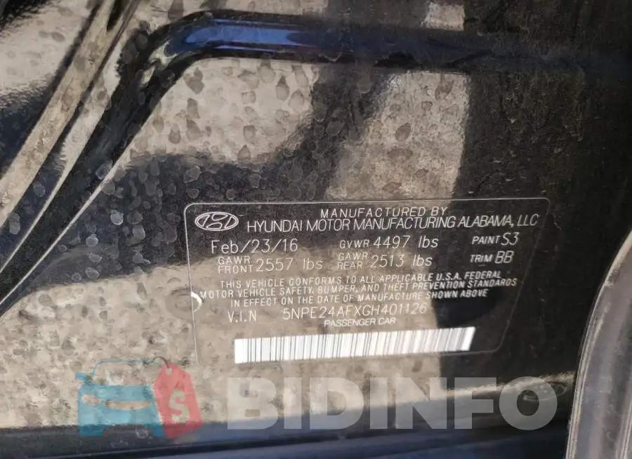 5NPE24AFXGH401126 Photo# 12