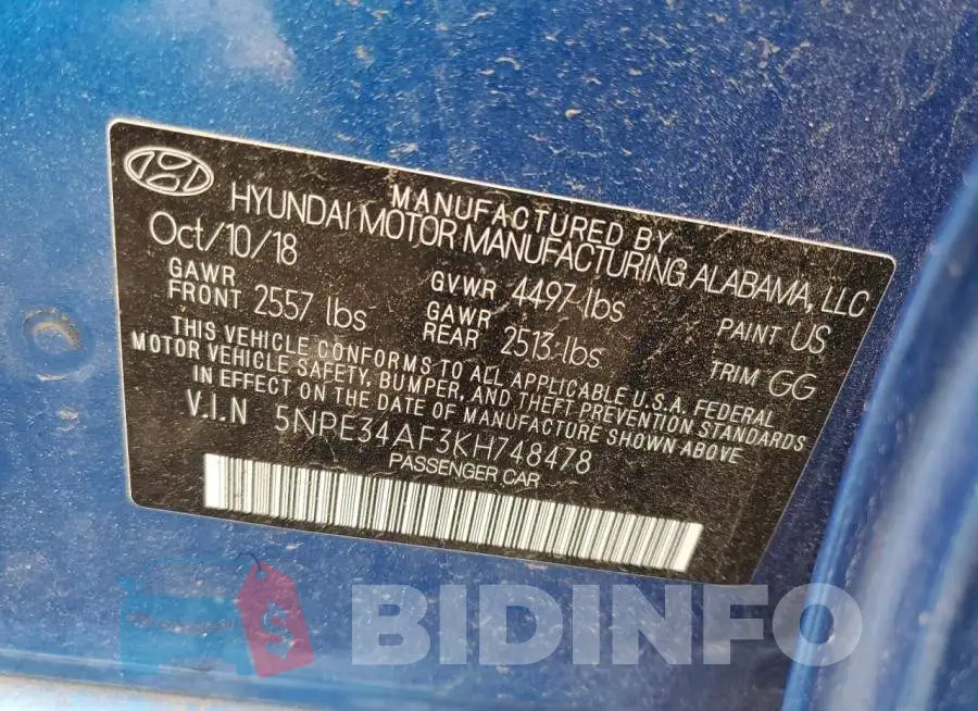 5NPE34AF3KH748478 Photo# 12