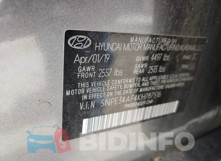 5NPE34AF4KH787516 Photo# 12