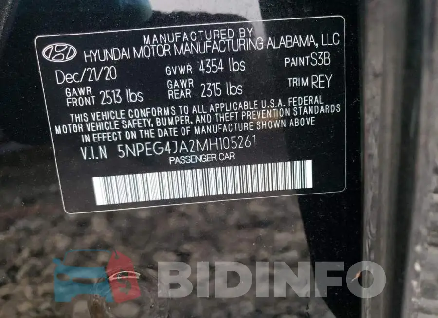 5NPEG4JA2MH105261 Photo# 12