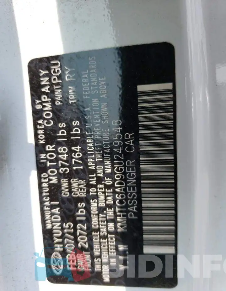 KMHTC6AD9GU249548 Photo# 12