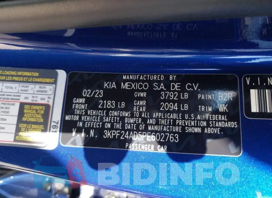 3KPF24AD5PE602763 Photo# 12