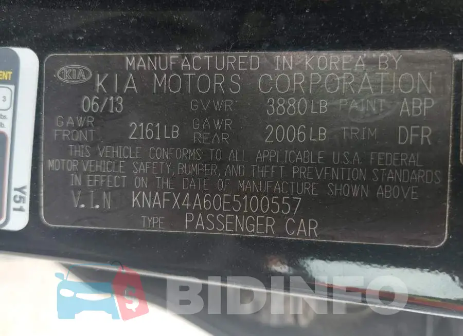 KNAFX4A60E5100557 Photo# 12