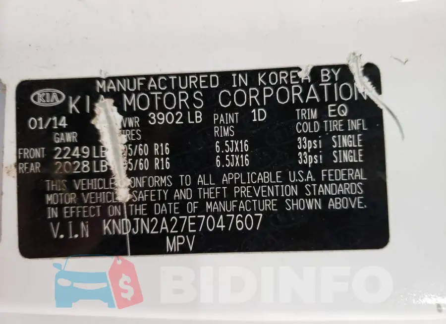 KNDJN2A27E7047607 Photo# 12