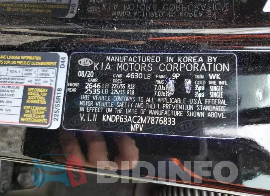 KNDP63AC2M7876833 Photo# 13