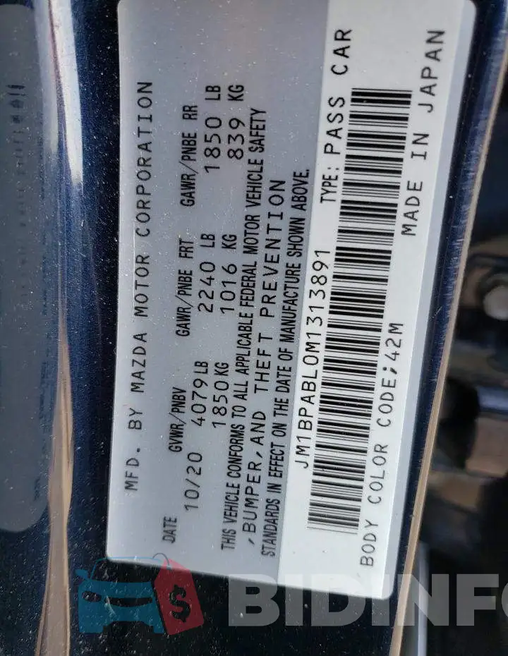 JM1BPABL0M1313891 Photo# 12