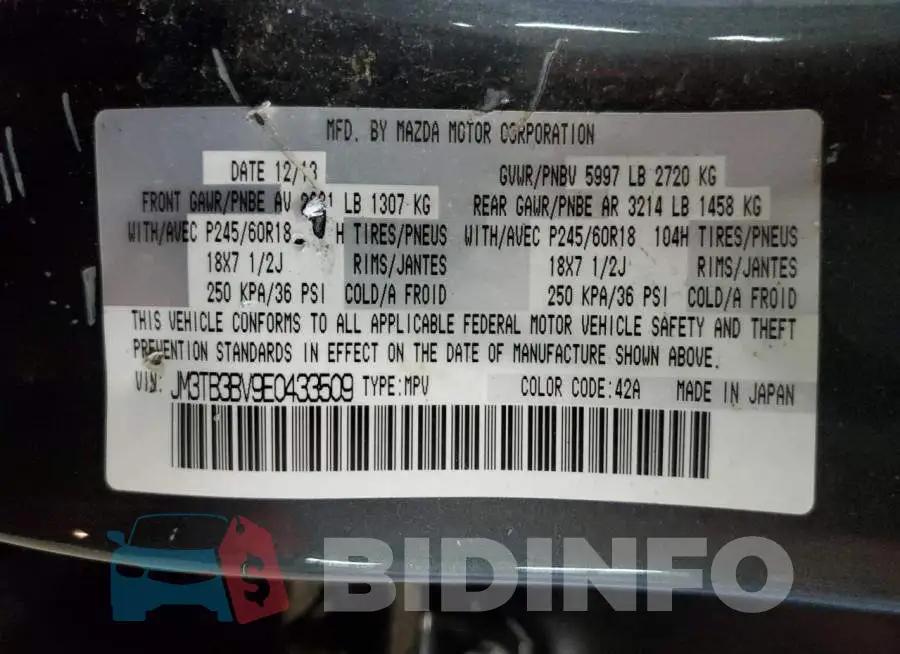 JM3TB3BV9E0433509 Photo# 13