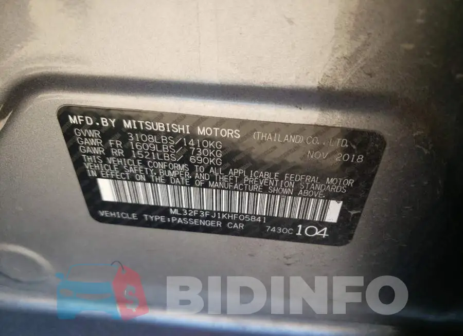 ML32F3FJ1KHF05841 Photo# 12