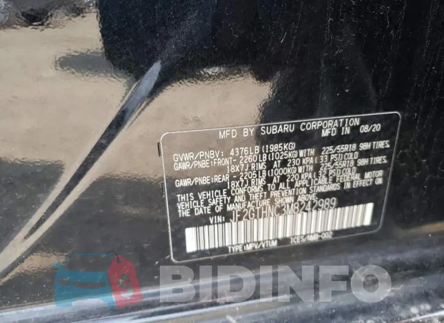 JF2GTHNC3M8242989 Photo# 12