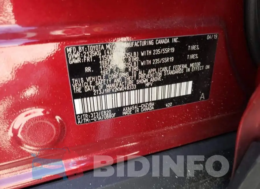 2T3J1RFV2KW048333 Photo# 12
