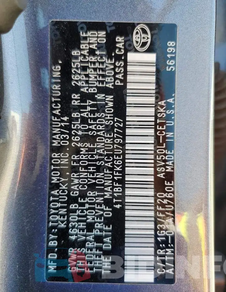 4T1BF1FK6EU797727 Photo# 13
