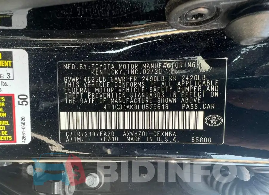 4T1C31AK8LU529618 Photo# 10