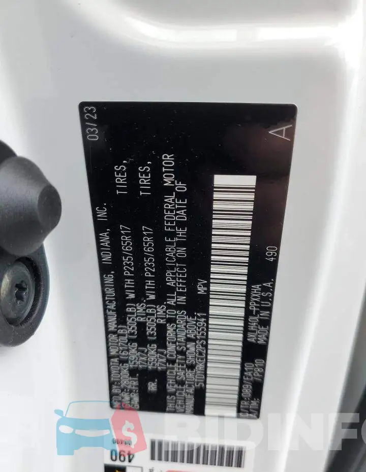5TDYRKEC2PS155941 Photo# 13