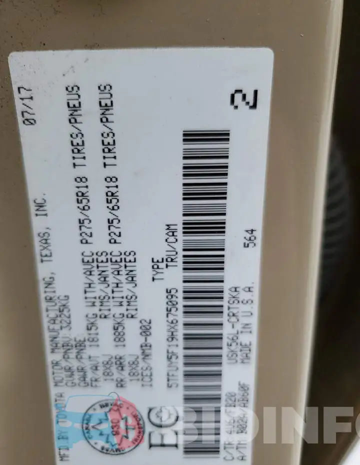 5TFUY5F19HX675095 Photo# 14