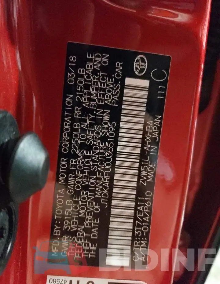 JTDKARFU0J3551095 Photo# 12