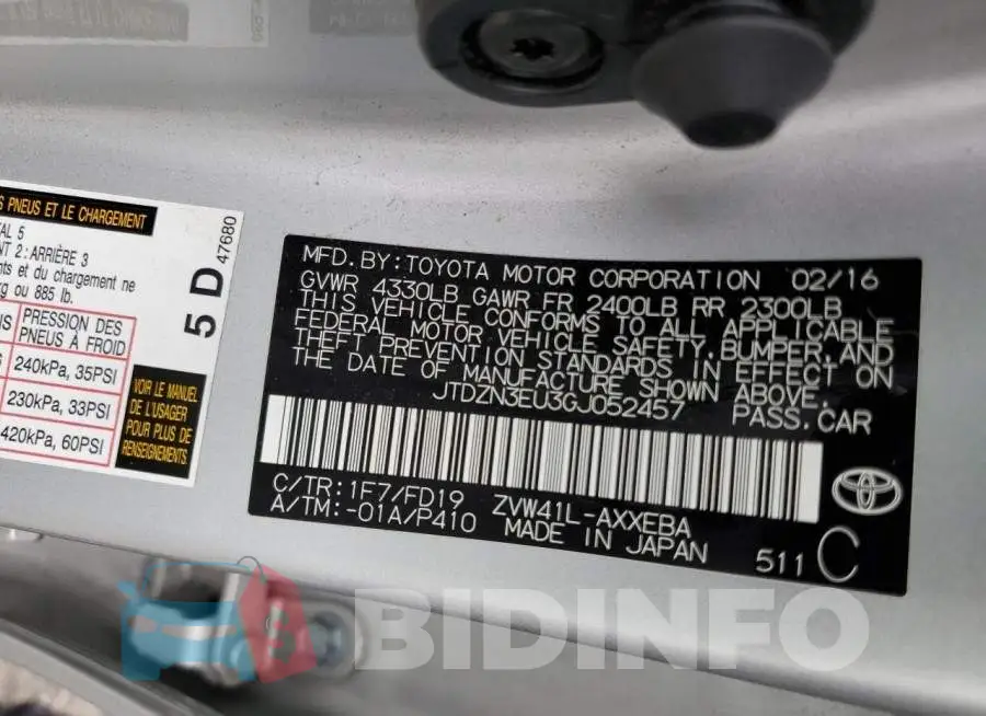 JTDZN3EU3GJ052457 Photo# 12
