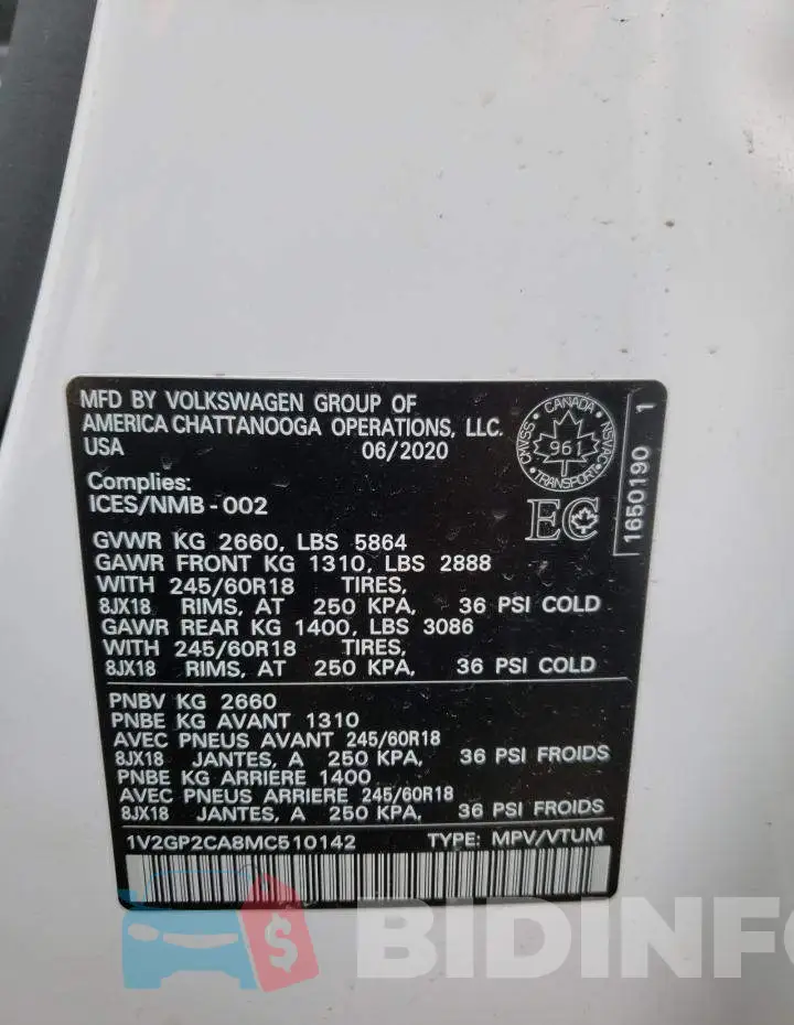 1V2GP2CA8MC510142 Photo# 14