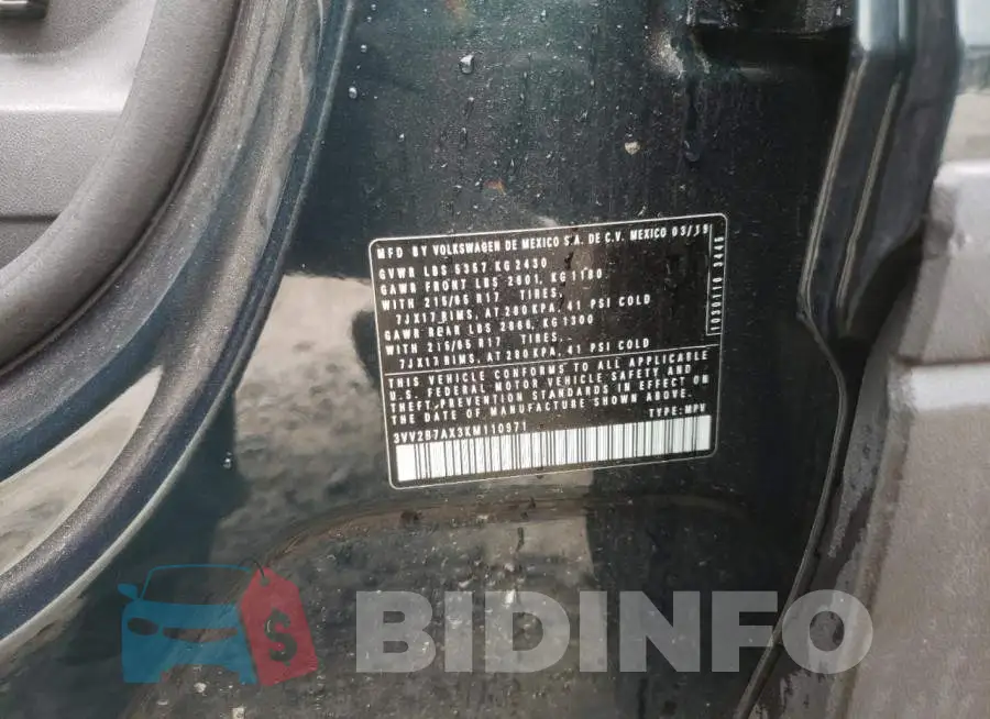 3VV2B7AX3KM110971 Photo# 10