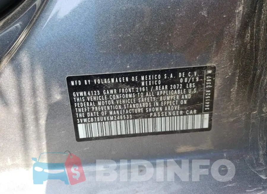 3VWCB7BU6KM246533 Photo# 12
