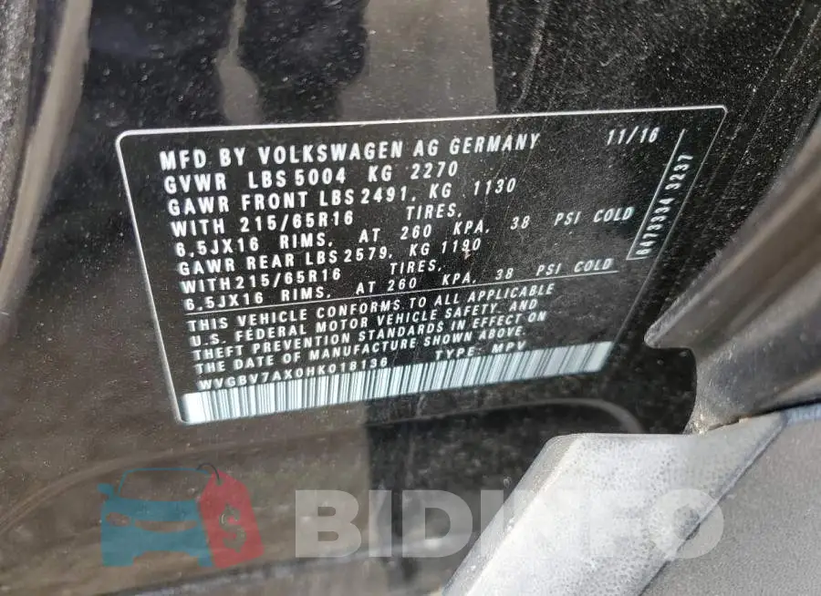 WVGBV7AX0HK018136 Photo# 12