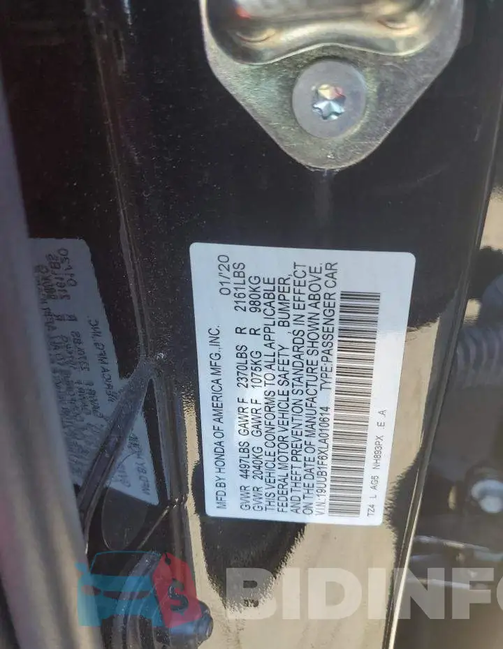 19UUB1F6XLA010614 Photo# 12