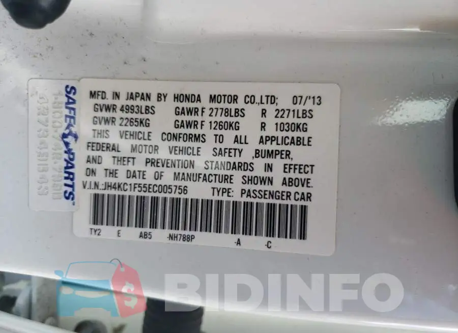 JH4KC1F55EC005756 Photo# 12