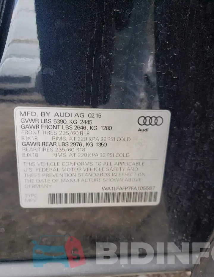WA1LFAFP7FA105587 Photo# 13