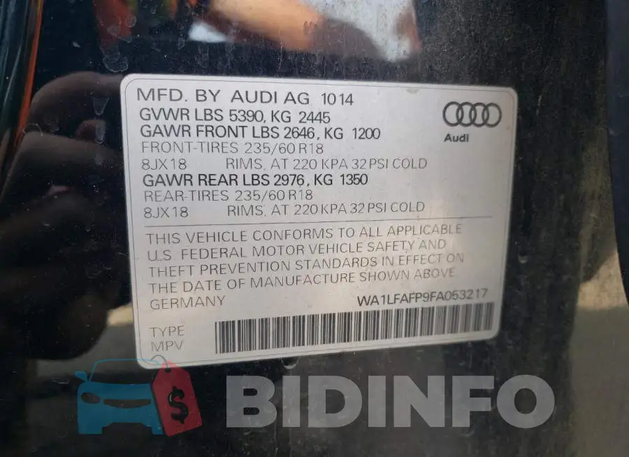 WA1LFAFP9FA053217 Photo# 12