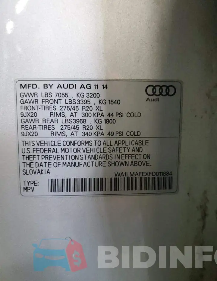 WA1LMAFEXFD011884 Photo# 13
