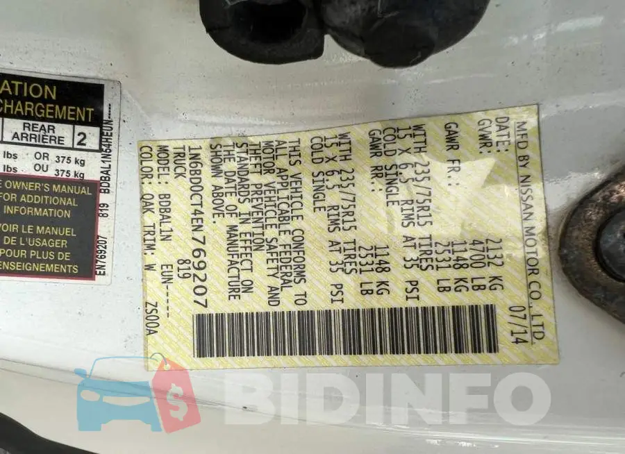 1N6BD0CT4EN769207 Photo# 10