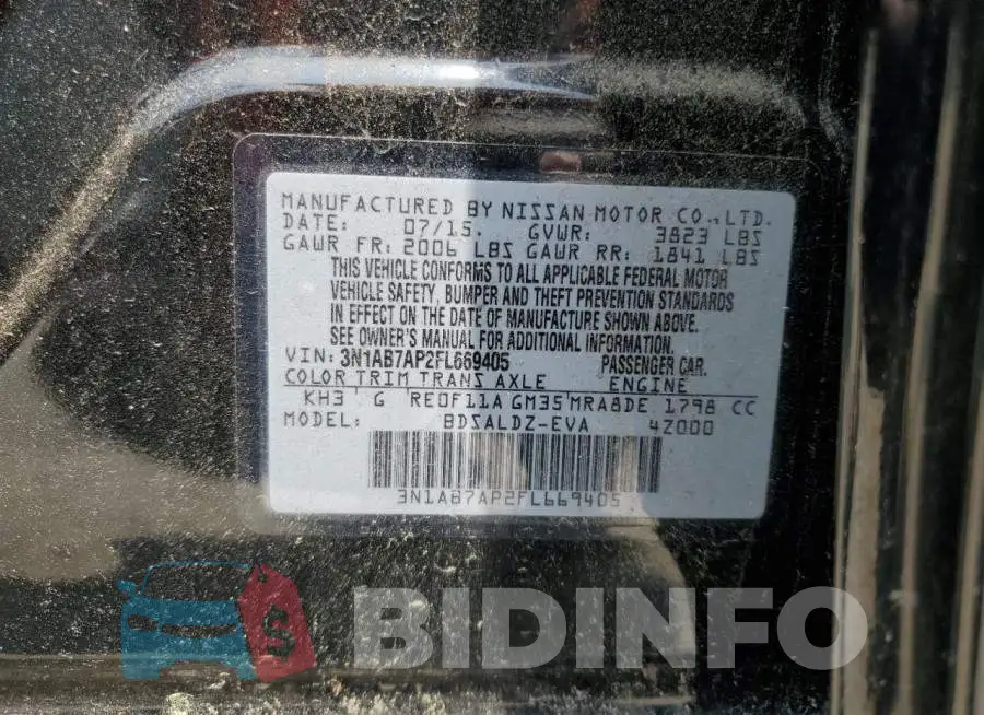 3N1AB7AP2FL669405 Photo# 12