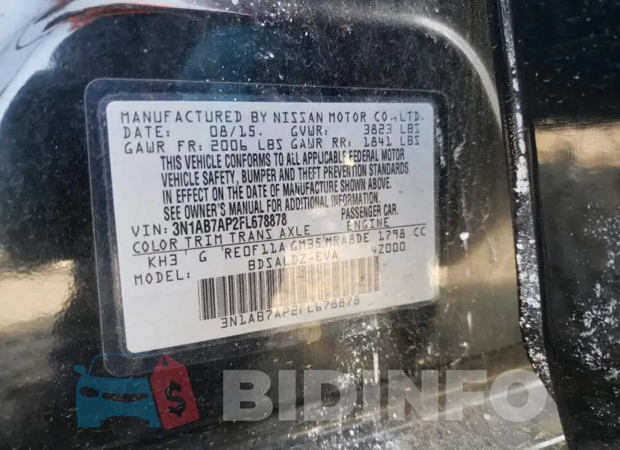 3N1AB7AP2FL678878 Photo# 12