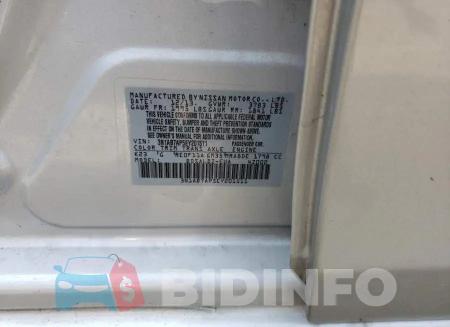 3N1AB7AP5EY201511 Photo# 12