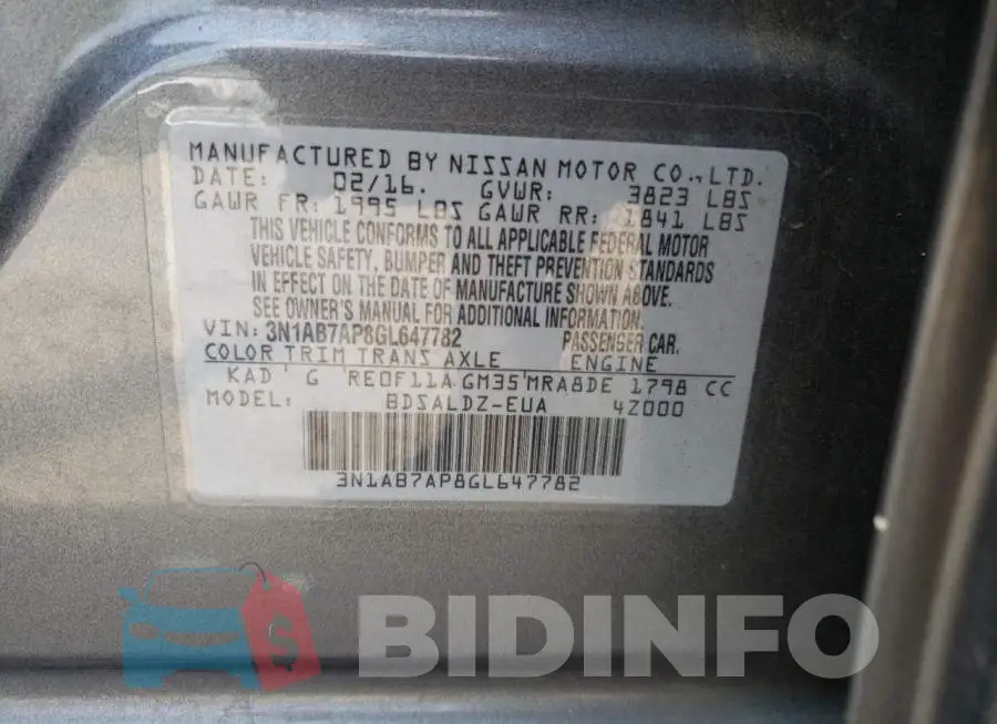 3N1AB7AP8GL647782 Photo# 13