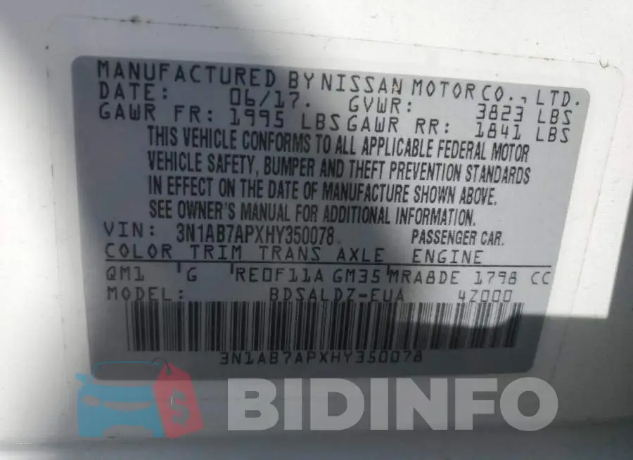 3N1AB7APXHY350078 Photo# 12