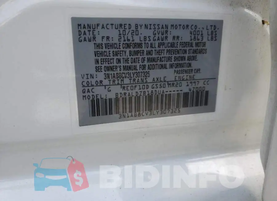 3N1AB8CV3LY307325 Photo# 13