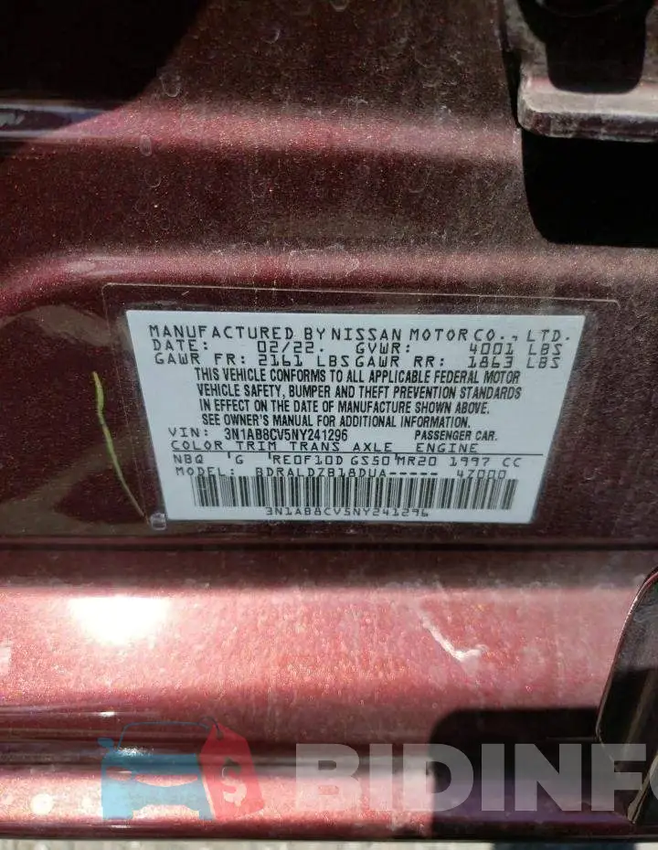3N1AB8CV5NY241296 Photo# 12