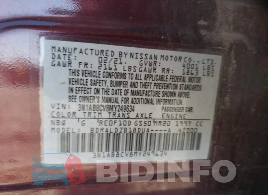 3N1AB8CV8MY249634 Photo# 12
