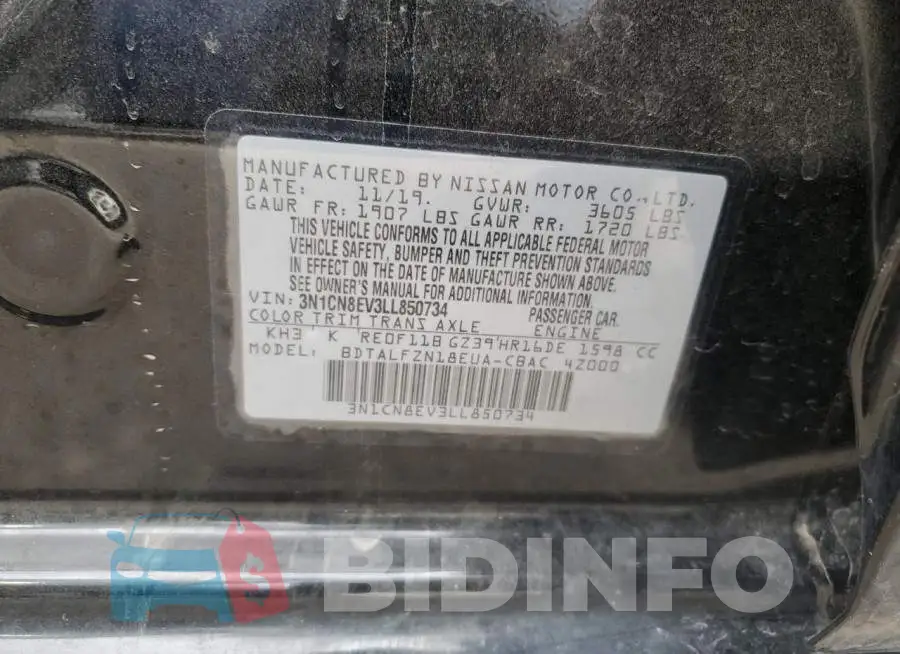 3N1CN8EV3LL850734 Photo# 12