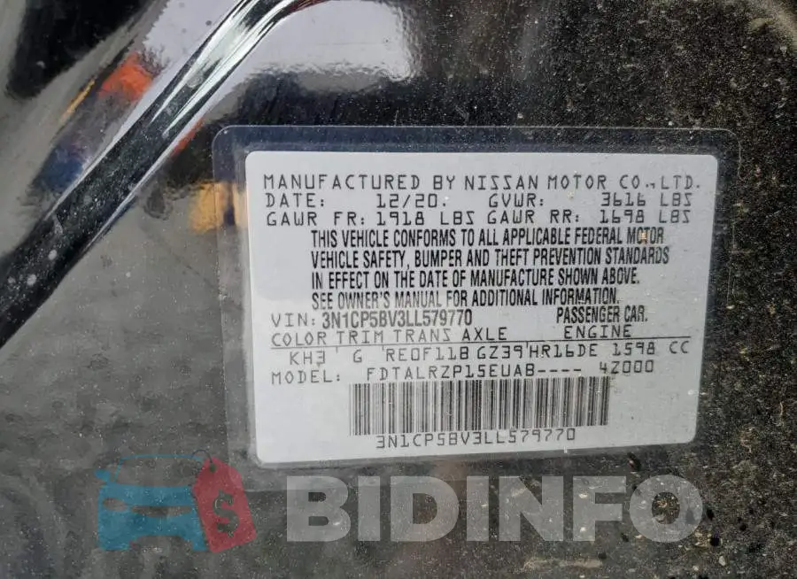 3N1CP5BV3LL579770 Photo# 12