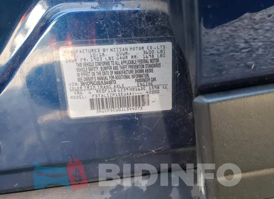3N1CP5CU0JL544073 Photo# 13