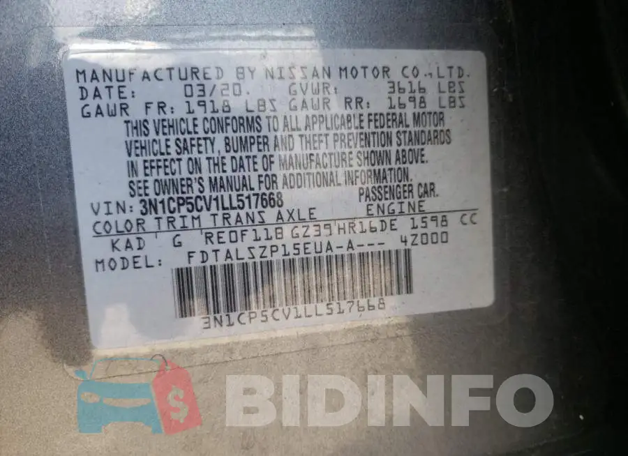 3N1CP5CV1LL517668 Photo# 13