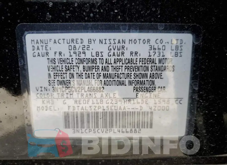3N1CP5CV2PL466882 Photo# 13