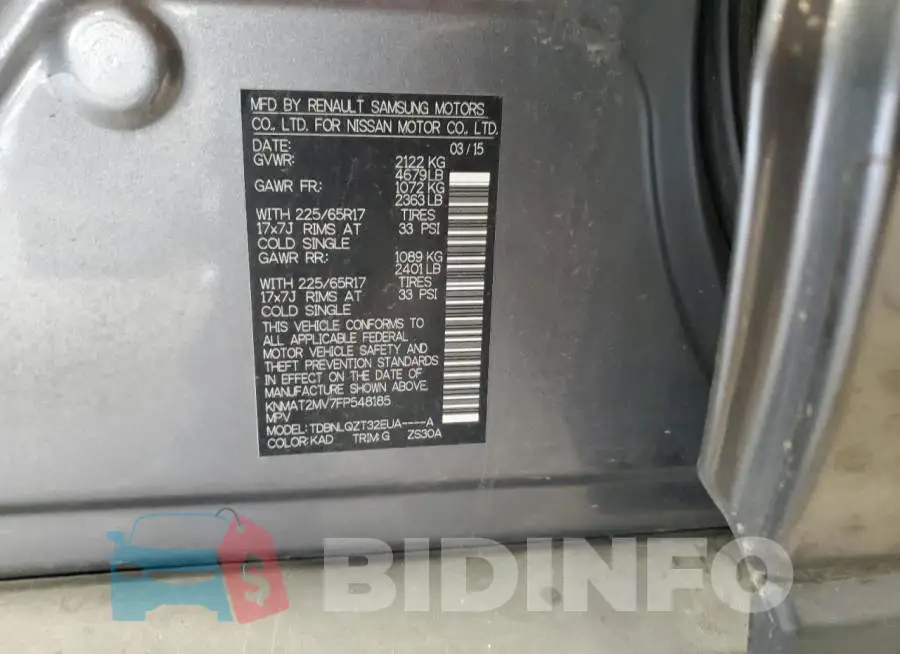 KNMAT2MV7FP548185 Photo# 12