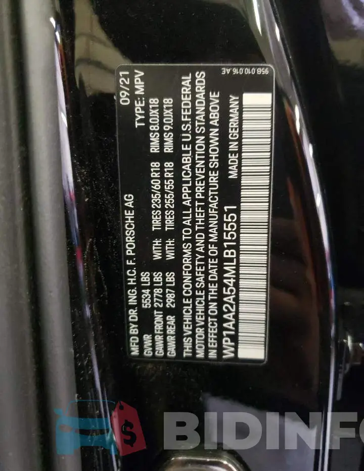 WP1AA2A54MLB15551 Photo# 12