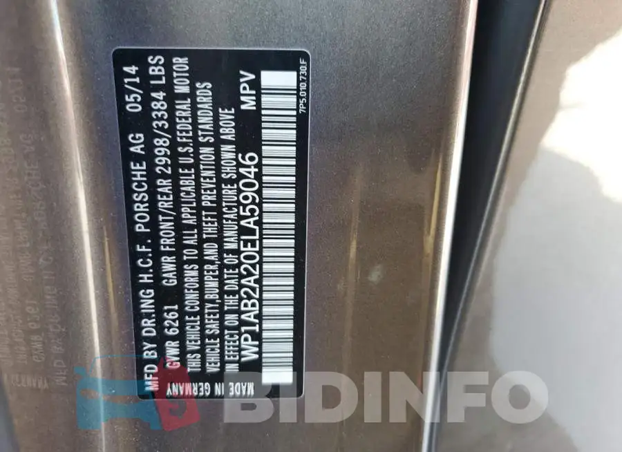 WP1AB2A20ELA59046 Photo# 12