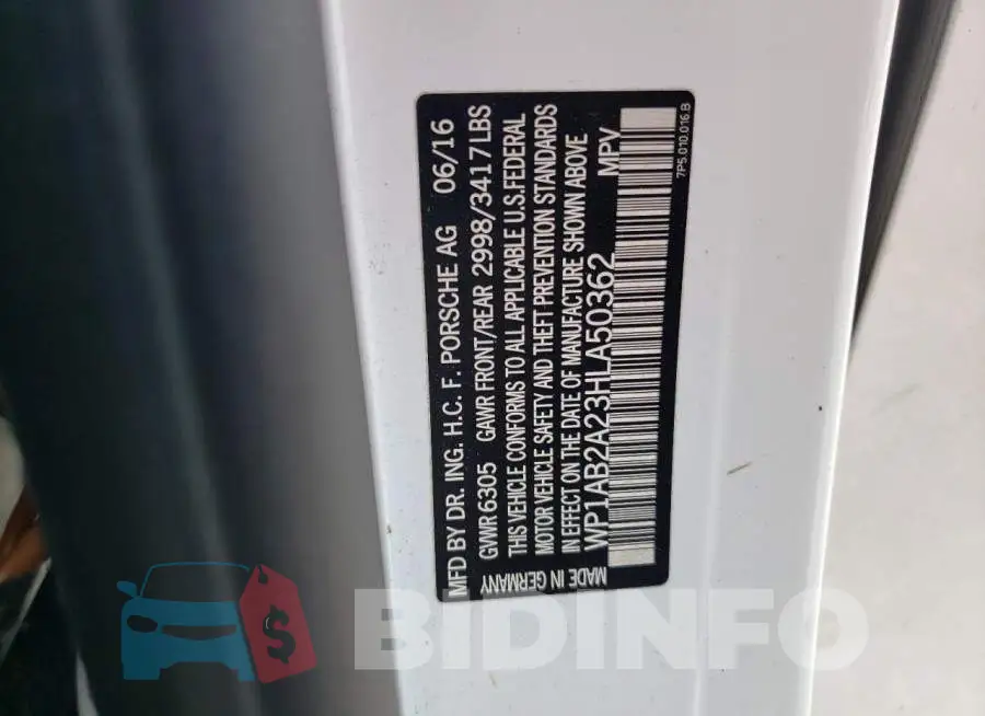 WP1AB2A23HLA50362 Photo# 13
