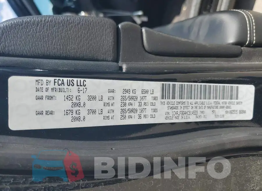 1C4RJFBG4HC914523 Photo# 13