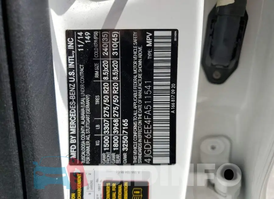 4JGDF6EE4FA511541 Photo# 13